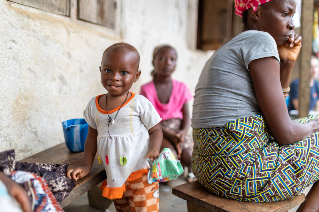 A young child at a MAM event in Kono, Sierra Leone