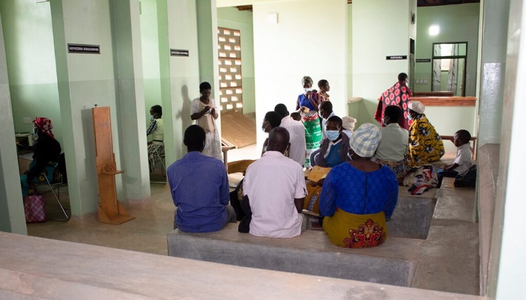 Patients sit in a waiting area for a new integrate care clinic
