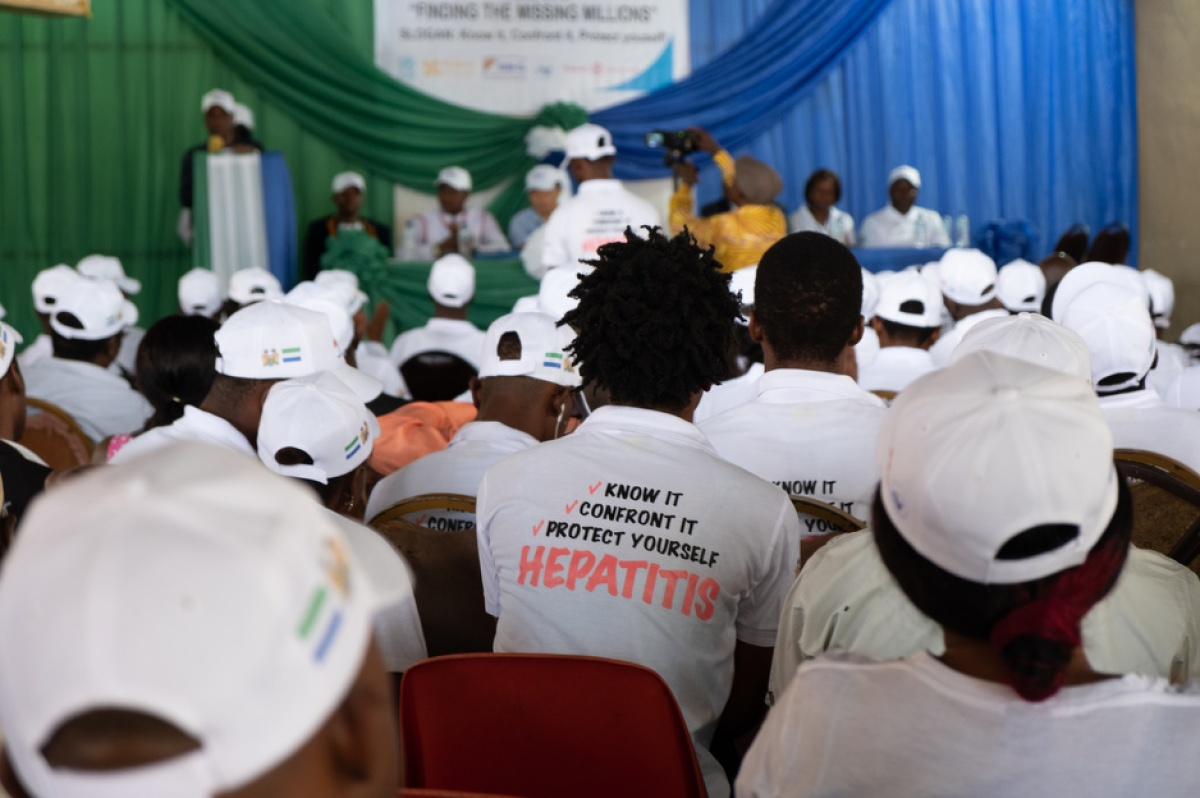 Audience attends ceremony to mark World Hepatitis Day in July 2019.